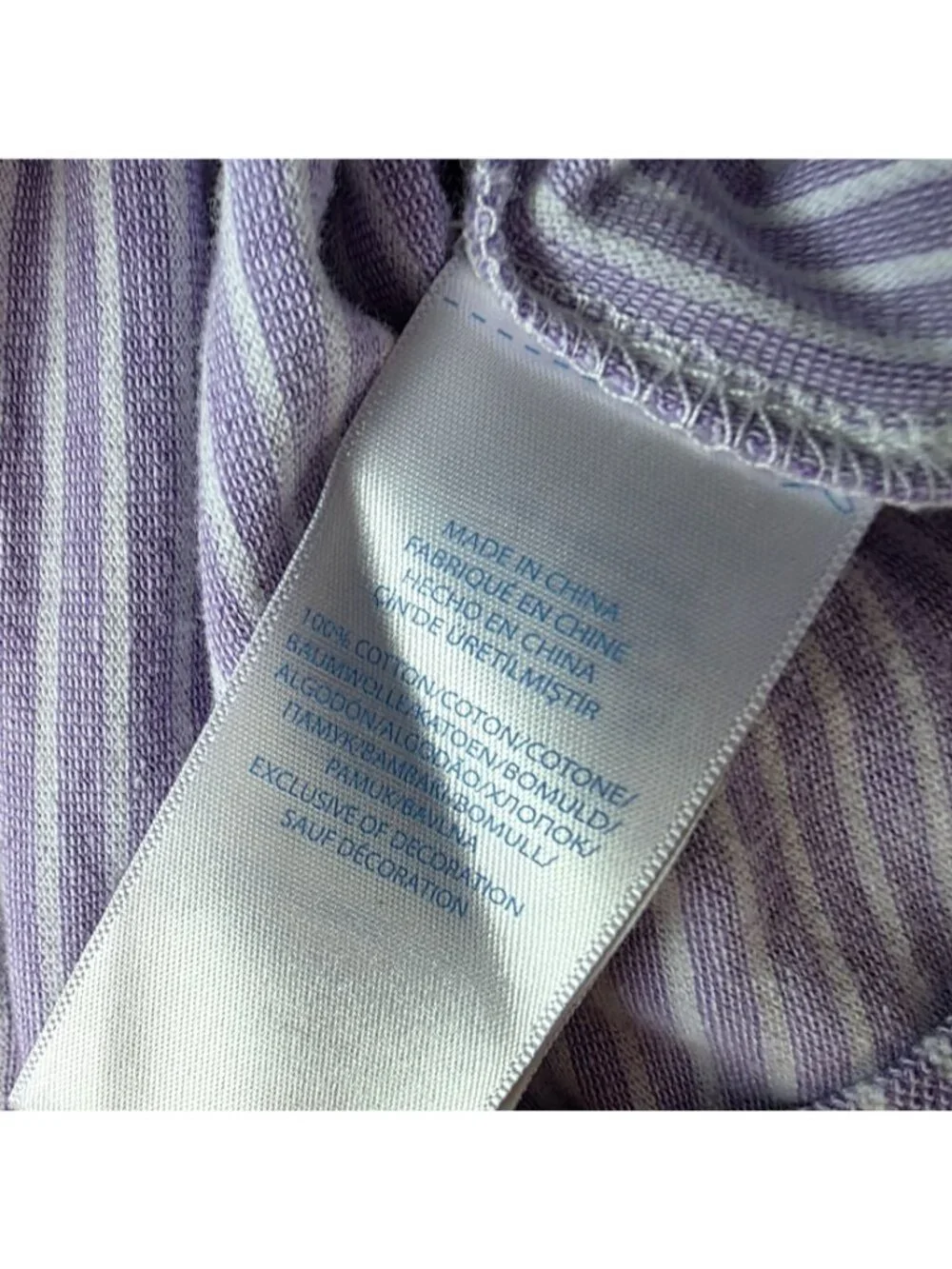 Ralph Lauren Baby 6M Dress Bottoms Striped Chambray Purple White Pony Logo